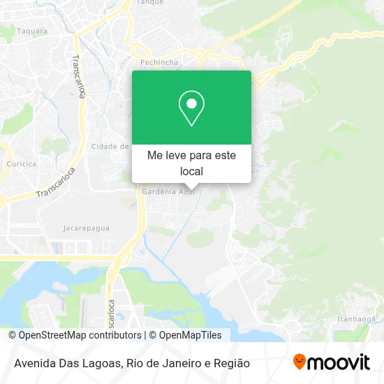 Avenida Das Lagoas mapa