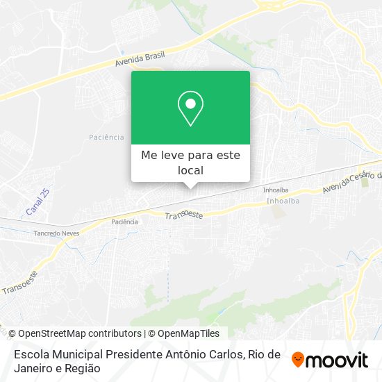 Escola Municipal Presidente Antônio Carlos mapa