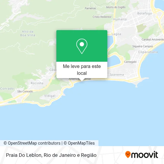 Praia Do Leblon mapa