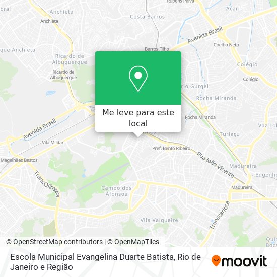 Escola Municipal Evangelina Duarte Batista mapa