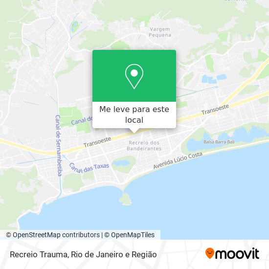 Recreio Trauma mapa