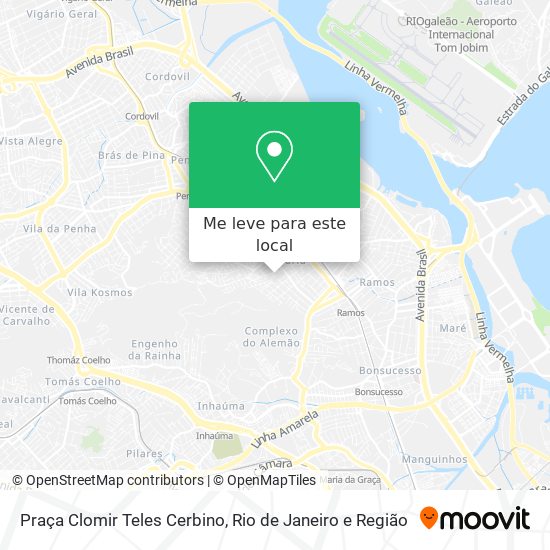 Praça Clomir Teles Cerbino mapa