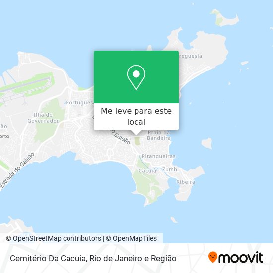 Cemitério Da Cacuia mapa