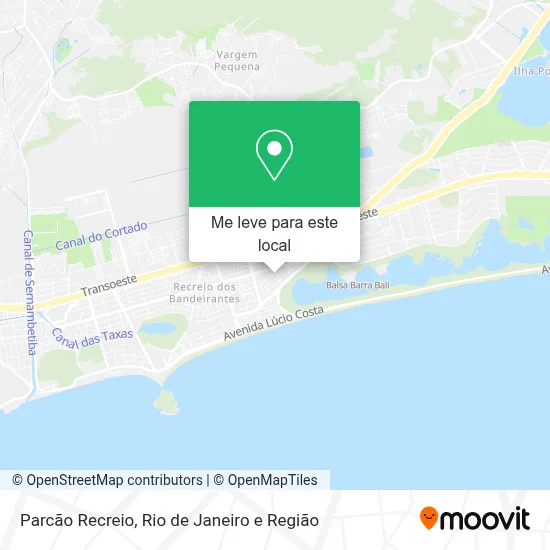 Parcão Recreio mapa
