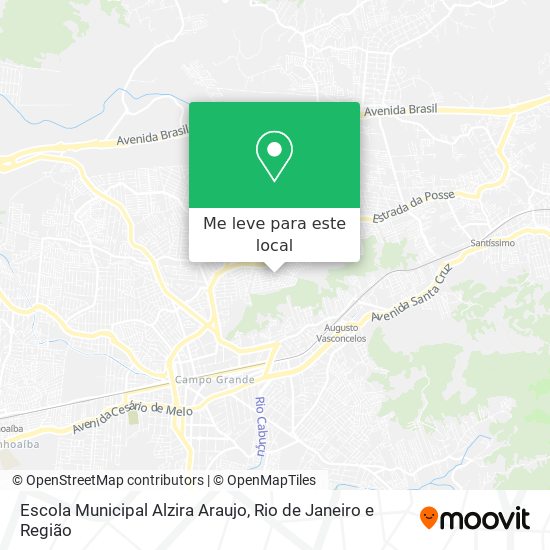 Escola Municipal Alzira Araujo mapa