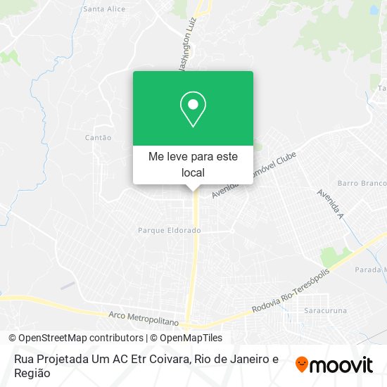 Rua Projetada Um AC Etr Coivara mapa
