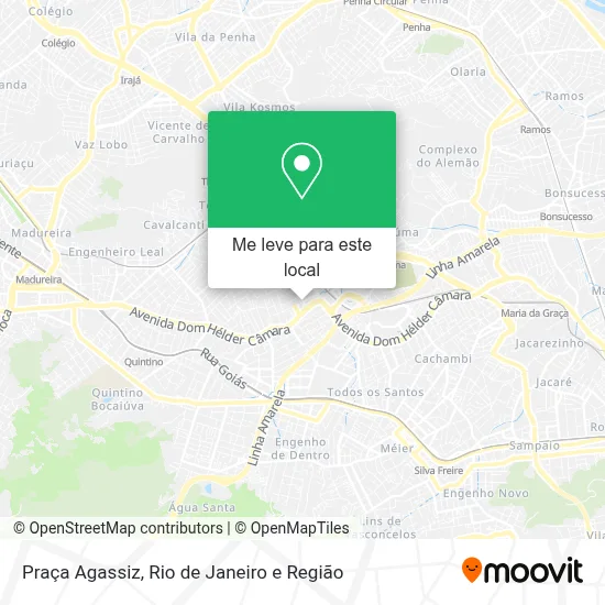 Praça Agassiz mapa