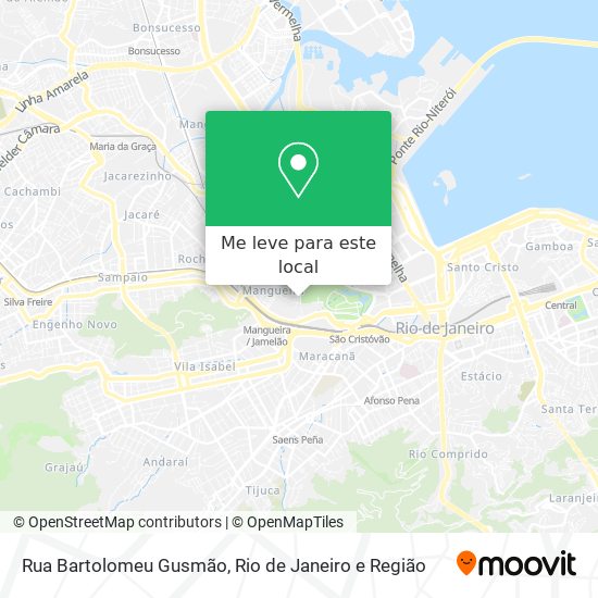 Rua Bartolomeu Gusmão mapa