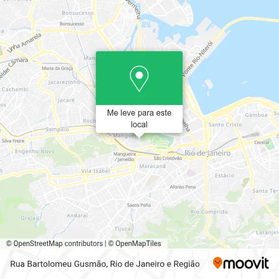Rua Bartolomeu Gusmão mapa