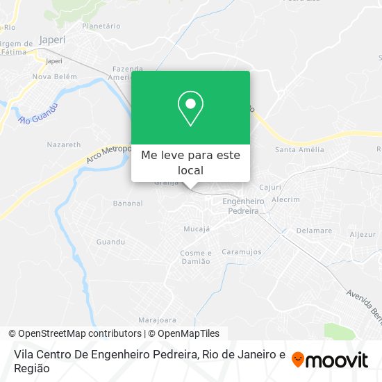 Vila Centro De Engenheiro Pedreira mapa