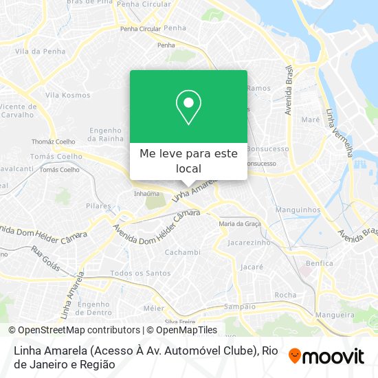 Linha Amarela (Acesso À Av. Automóvel Clube) mapa