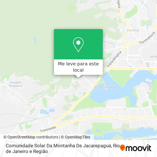 Comunidade Solar Da Montanha De Jacarepaguá mapa