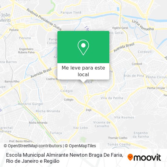 Escola Municipal Almirante Newton Braga De Faria mapa