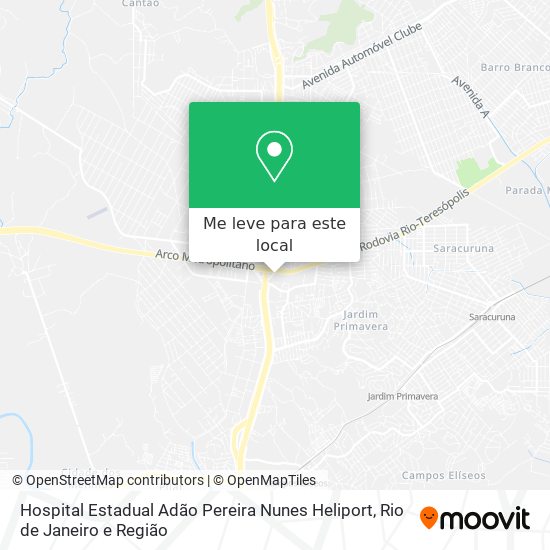 Hospital Estadual Adão Pereira Nunes Heliport mapa