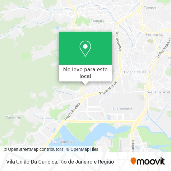 Vila União Da Curicica mapa
