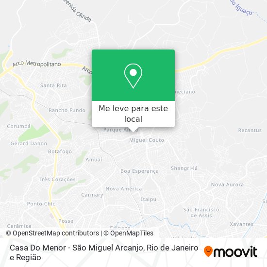 Casa Do Menor - São Miguel Arcanjo mapa