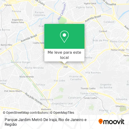 Parque Jardim Metrô De Irajá mapa