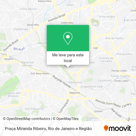 Praça Miranda Ribeiro mapa