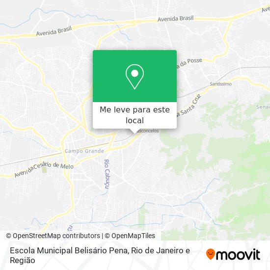 Escola Municipal Belisário Pena mapa