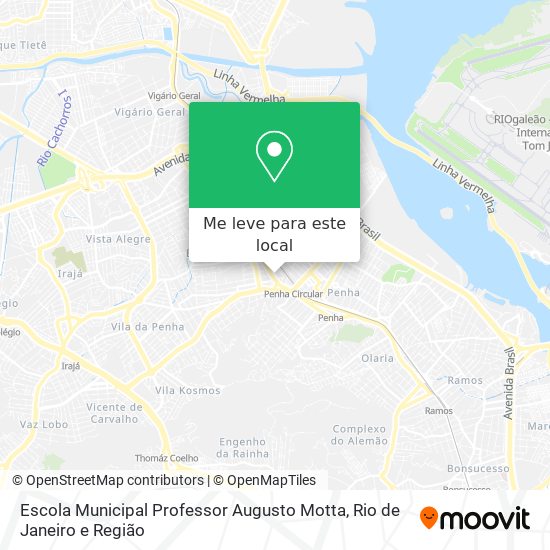 Escola Municipal Professor Augusto Motta mapa