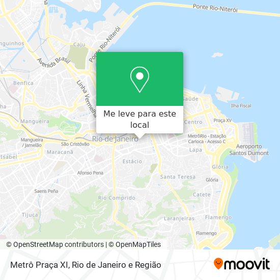 Metrô Praça XI mapa