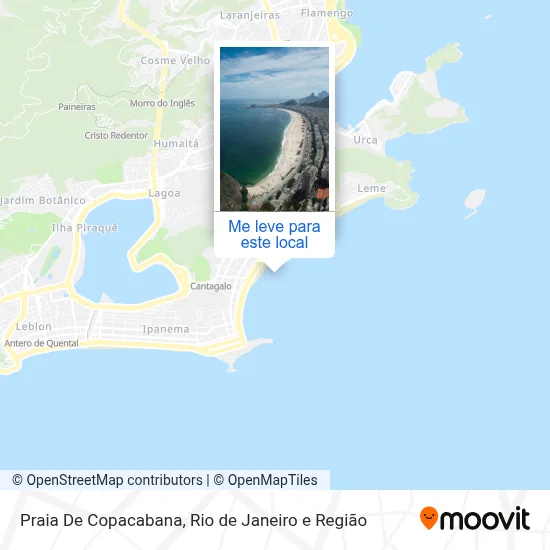 Praia De Copacabana mapa