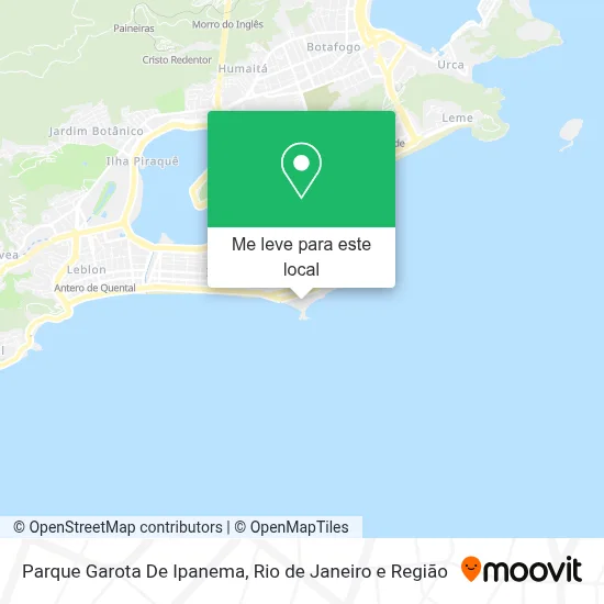 Parque Garota De Ipanema mapa