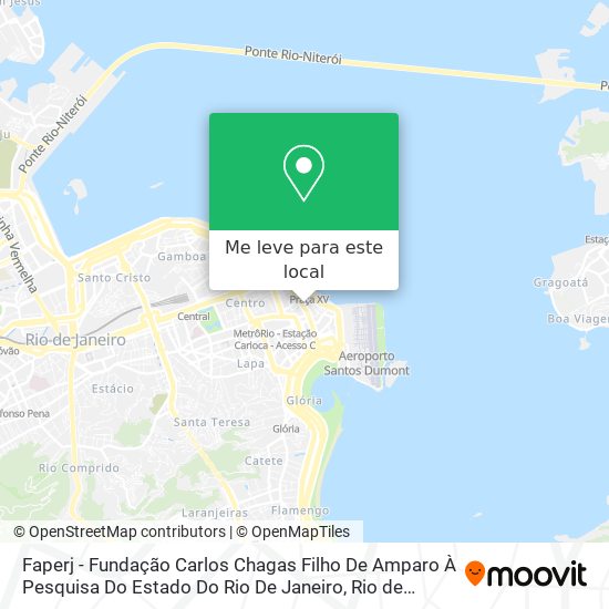 Faperj - Fundação Carlos Chagas Filho De Amparo À Pesquisa Do Estado Do Rio De Janeiro mapa