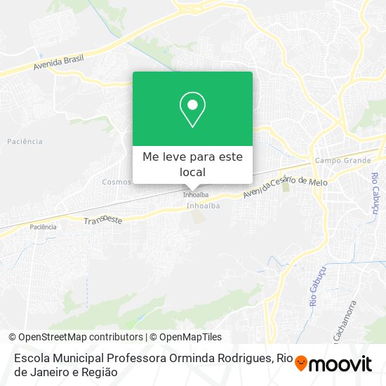 Escola Municipal Professora Orminda Rodrigues mapa