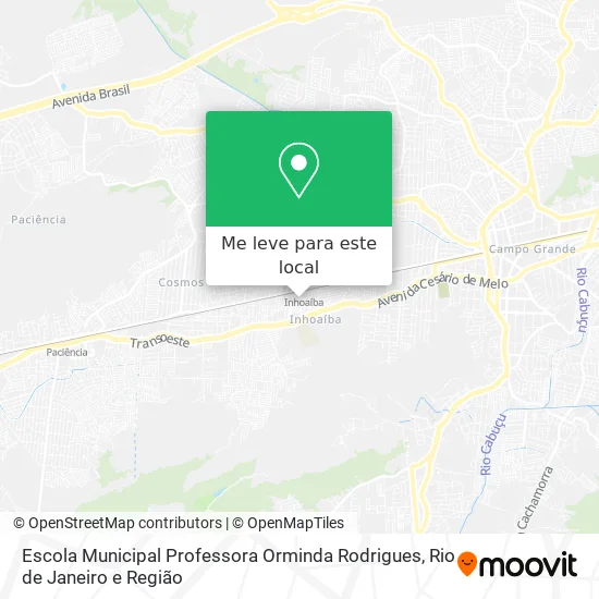 Escola Municipal Professora Orminda Rodrigues mapa