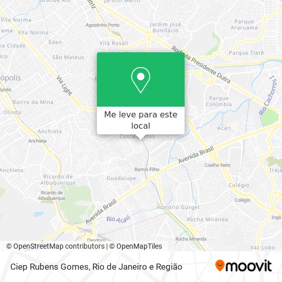 Ciep Rubens Gomes mapa