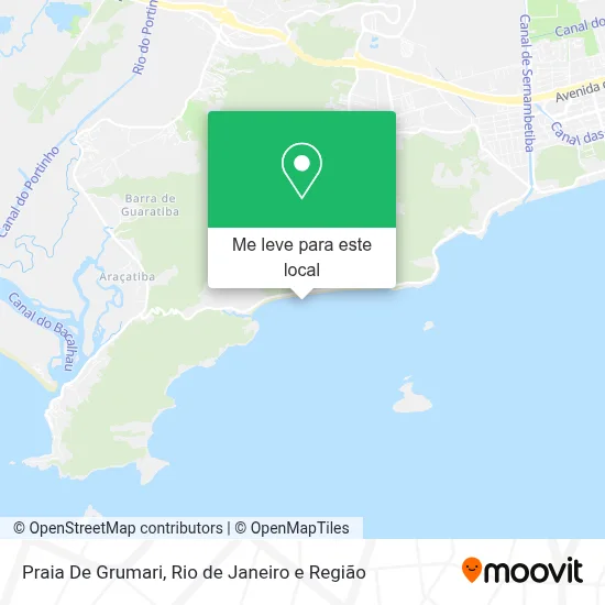 Praia De Grumari mapa