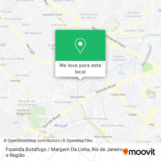 Fazenda Botafogo / Margem Da Linha mapa