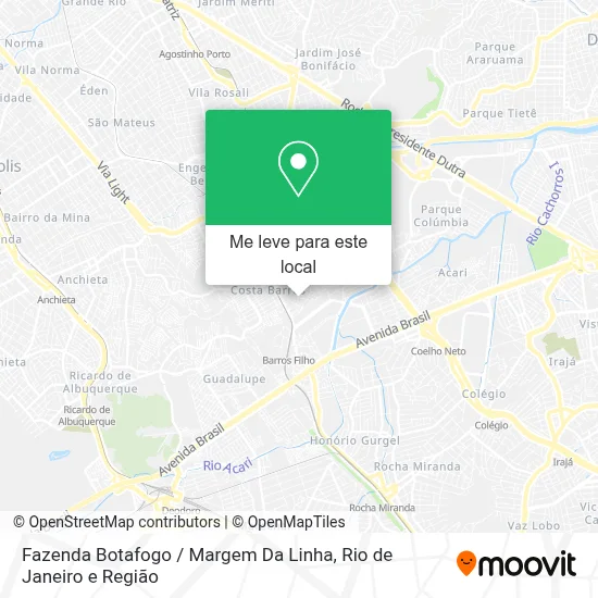 Fazenda Botafogo / Margem Da Linha mapa