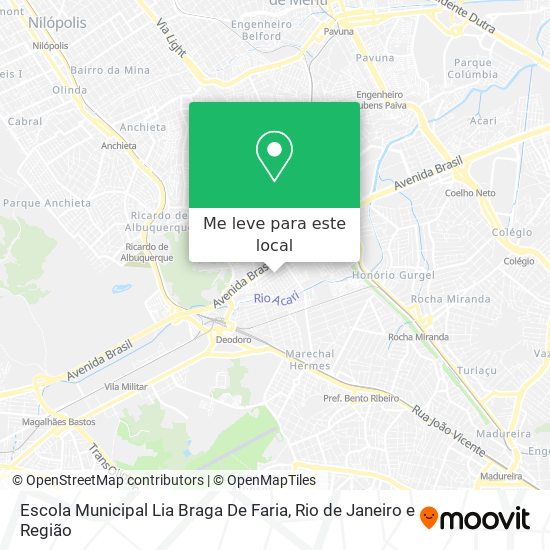 Escola Municipal Lia Braga De Faria mapa