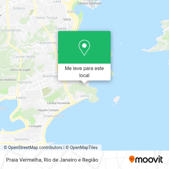 Praia Vermelha mapa