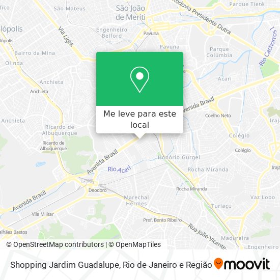 Shopping Jardim Guadalupe mapa