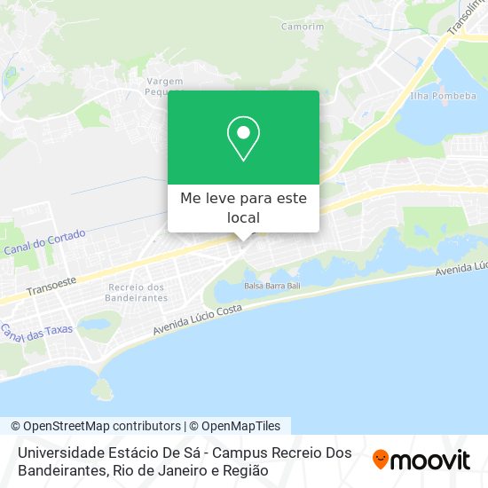Universidade Estácio De Sá - Campus Recreio Dos Bandeirantes mapa