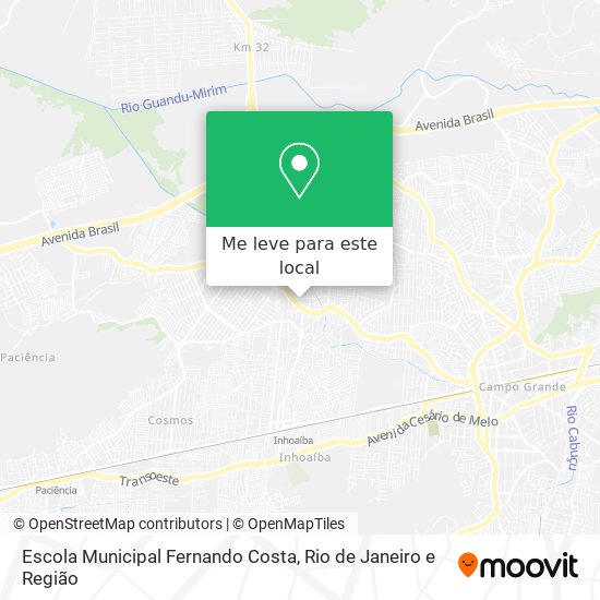 Escola Municipal Fernando Costa mapa