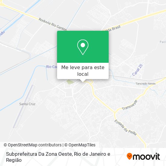 Subprefeitura Da Zona Oeste mapa