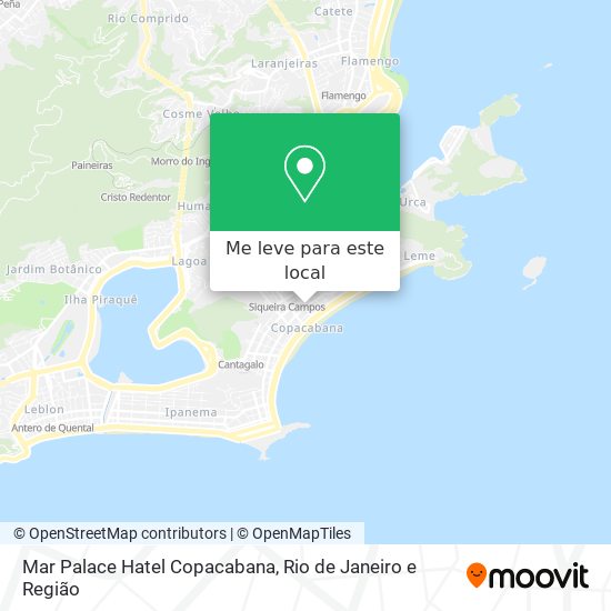 Mar Palace Hatel Copacabana mapa
