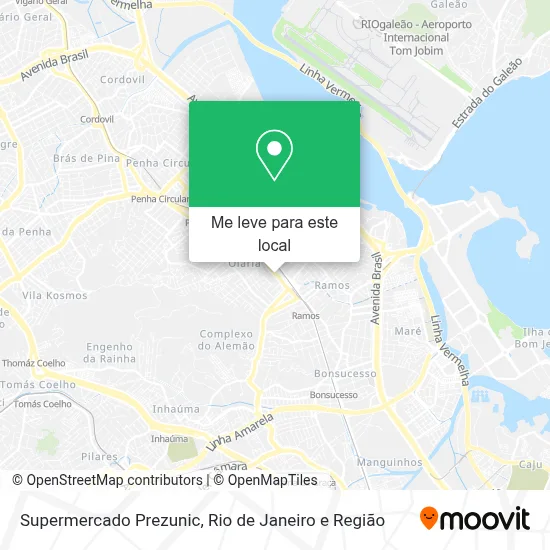 Supermercado Prezunic mapa