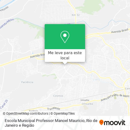 Escola Municipal Professor Manoel Maurício mapa