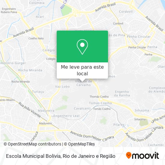 Escola Municipal Bolívia mapa