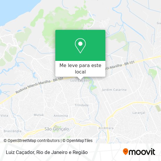 Luiz Caçador mapa