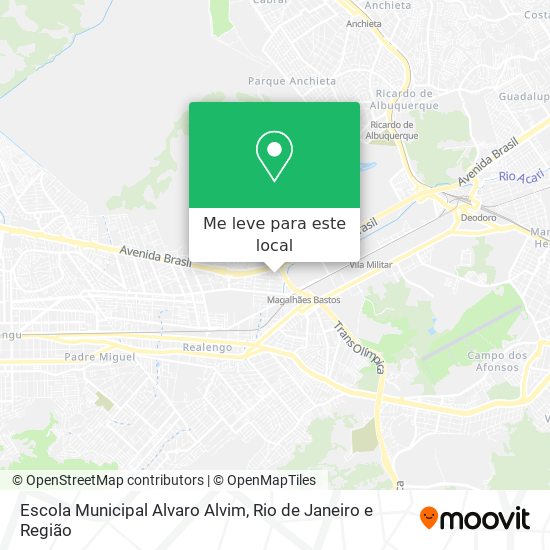 Escola Municipal Alvaro Alvim mapa
