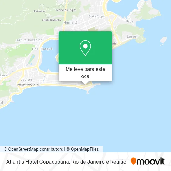 Atlantis Hotel Copacabana mapa