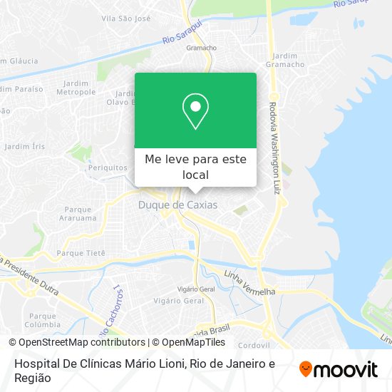 Hospital De Clínicas Mário Lioni mapa