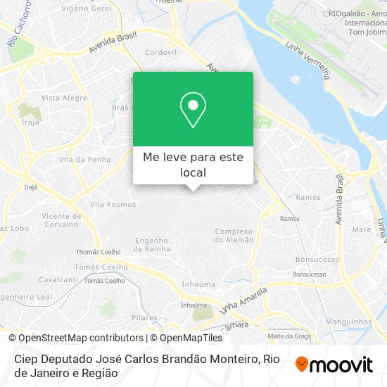 Ciep Deputado José Carlos Brandão Monteiro mapa