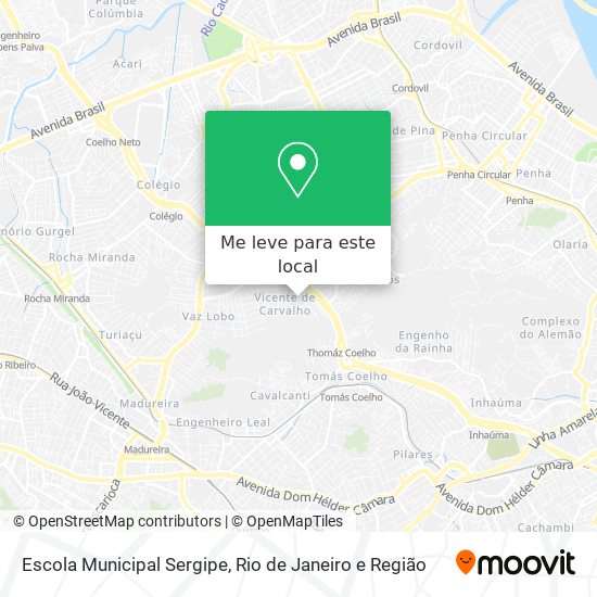 Escola Municipal Sergipe mapa